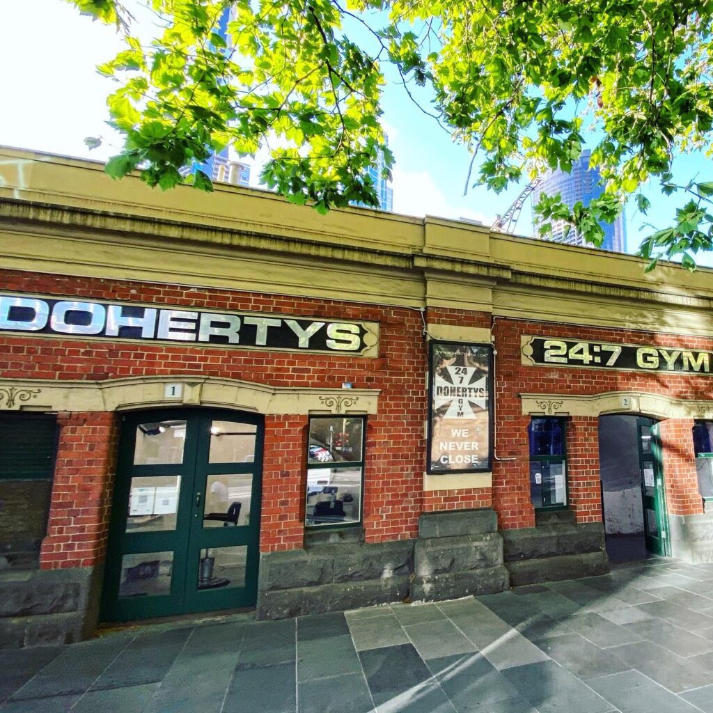 dohertys gym city location facade